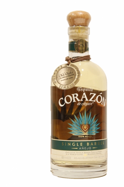 Corazon Anejo Single Barrel  Weller Bourbon Casks Bottled for Oaks Liquors