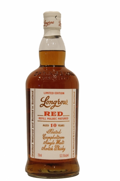 Longrow 'Red' Limited Edition Malbec Cask Matured Peated 10 Year Old Single Malt Scotch